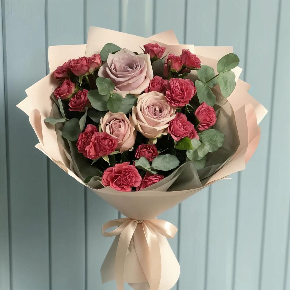 Букет цветов из: Гвоздики и Розы в Угловском