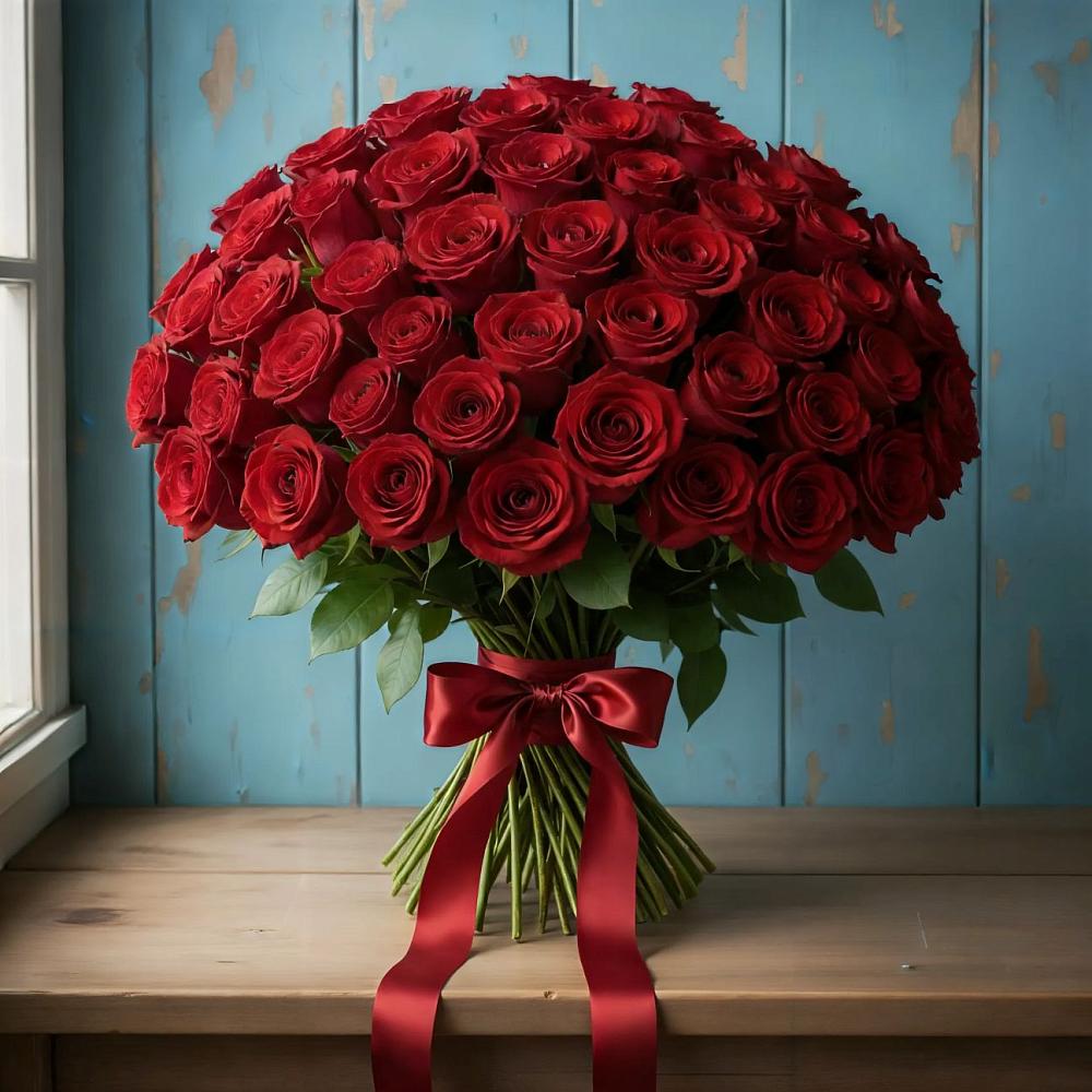 Букет Красные розы Блэк Меджик в Угловском