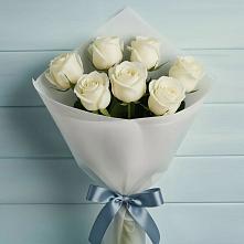 Букет 7 Белых роз Эдлесс Лав #REPLACE_PRED# Угловском
