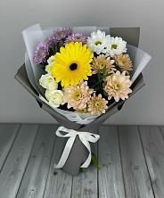 Букет цветов из:  Розы, Герберы и Хризантемы в Угловском