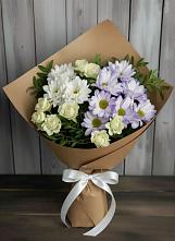 Букет цветов из:  Хризантемы и Розы в Угловском