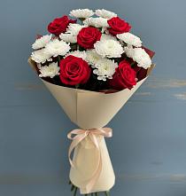 Букет цветов из:  Розы и Хризантемы в Угловском