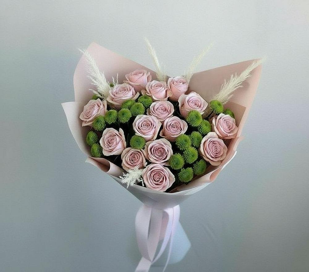 Букет цветов из: Розы и Хризантемы в Угловском