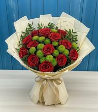 Букет цветов из:  Розы и Хризантемы в Угловском