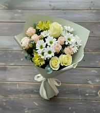 Букет цветов из:  Альстромерии, Розы и Хризантемы в Угловском
