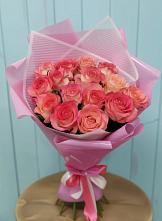 Букет 15 Розовых роз Равель в Угловском